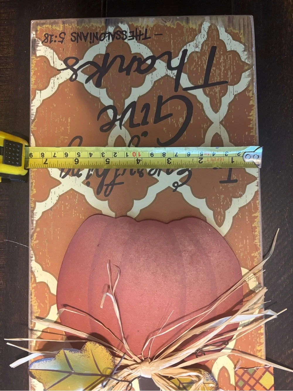 Happy Harvest Orange Pumpkin Wall Decor - Seasonal Fall Sign